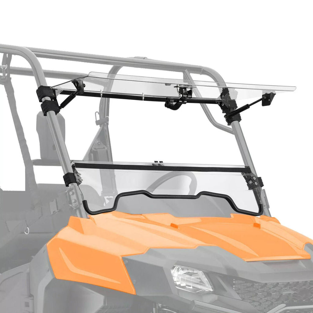 Front Scratch Resistant Flip Windshield Clear For 2014-2025 Honda Pioneer 700 4