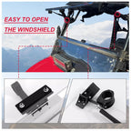 Front Scratch Resistant Flip Windshield Clear For 2014-2025 Honda Pioneer 700 4