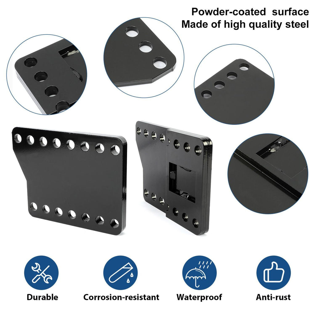 Universal Black Snowplow Mount Drop Bracket Lift Level Kit Powder Coated Steel