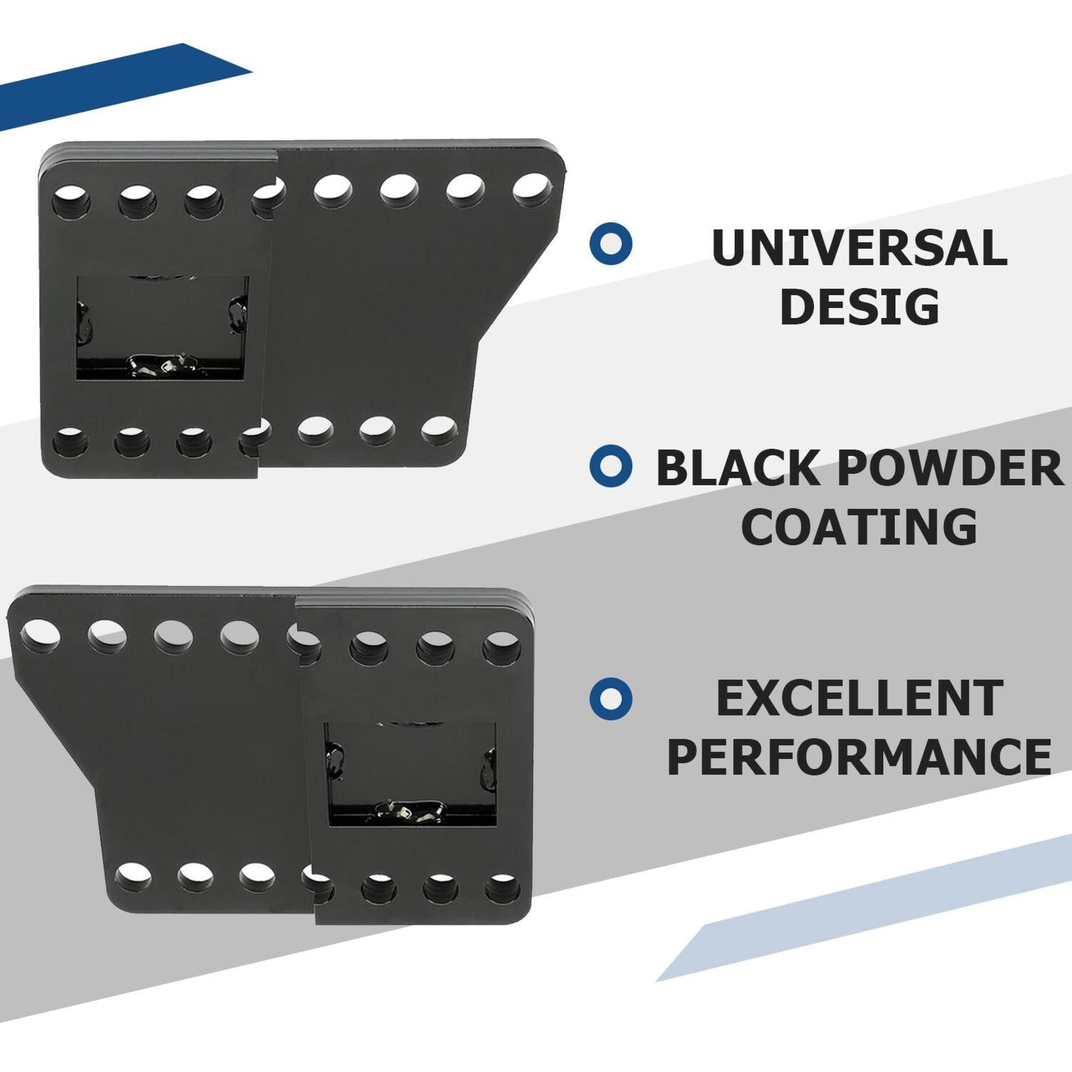 Universal Black Snowplow Mount Drop Bracket Lift Level Kit Powder Coated Steel