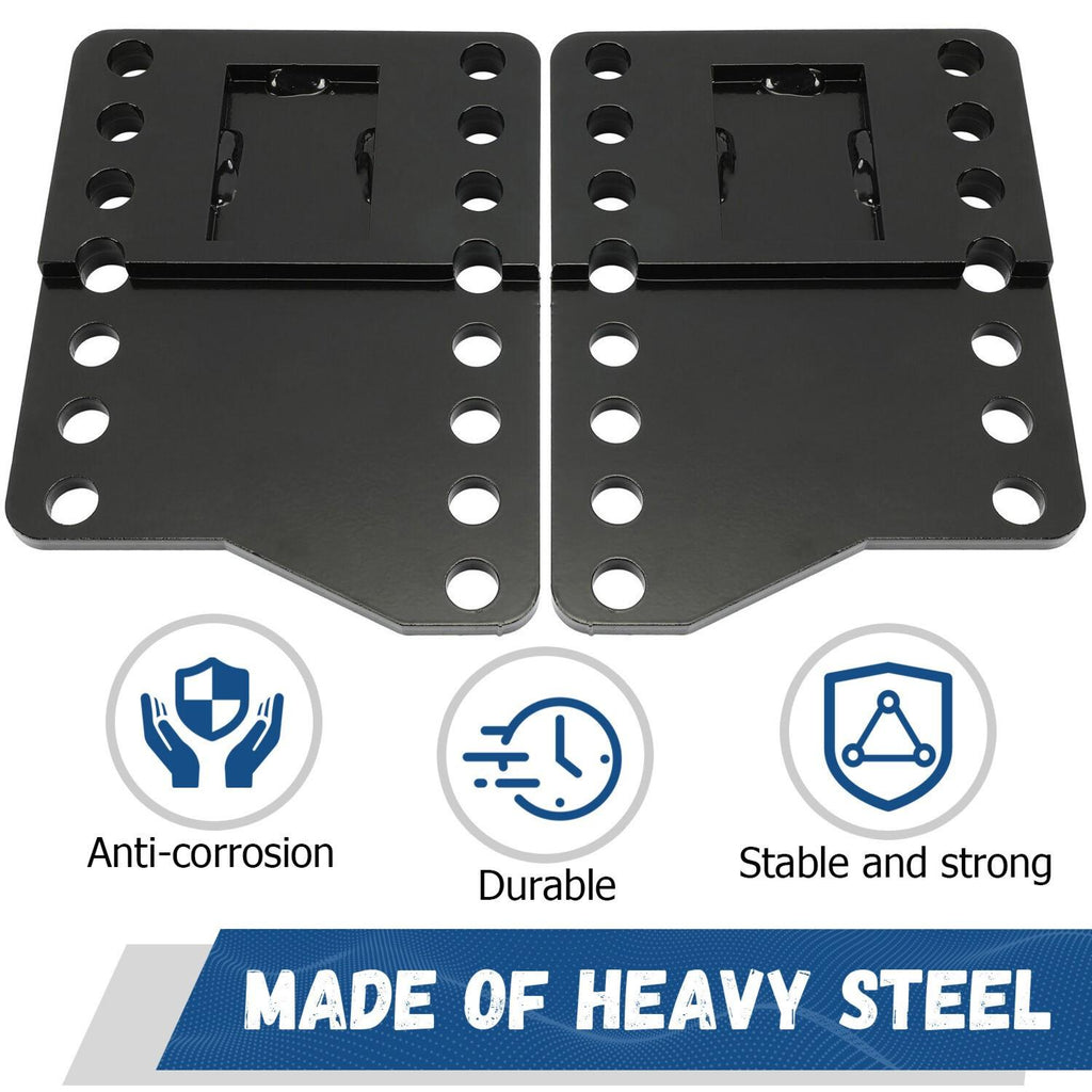 Universal Black Snowplow Mount Drop Bracket Lift Level Kit Powder Coated Steel