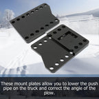 Universal Black Snowplow Mount Drop Bracket Lift Level Kit Powder Coated Steel