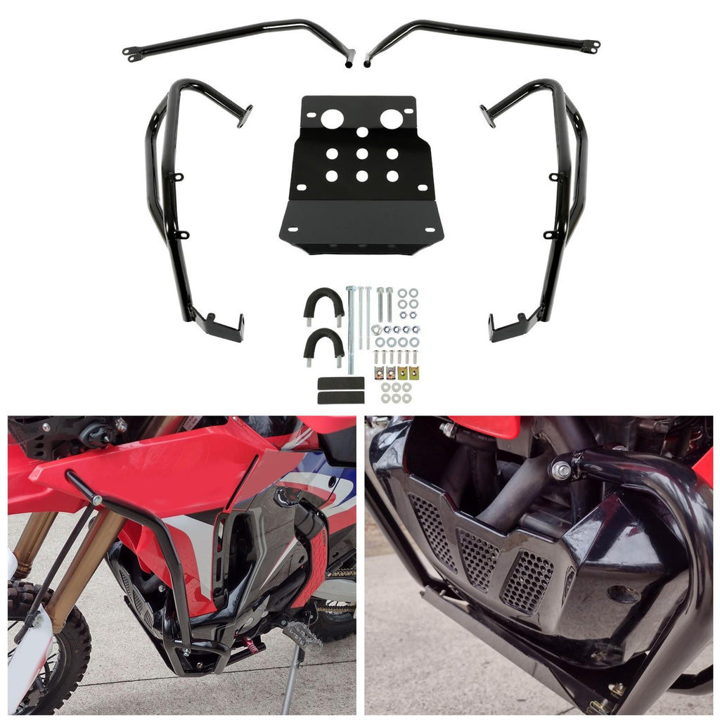For HONDA CRF250 Rally FULL CRASH BAR ENGINE GUARD Upper Lower Skid Plate 17-22