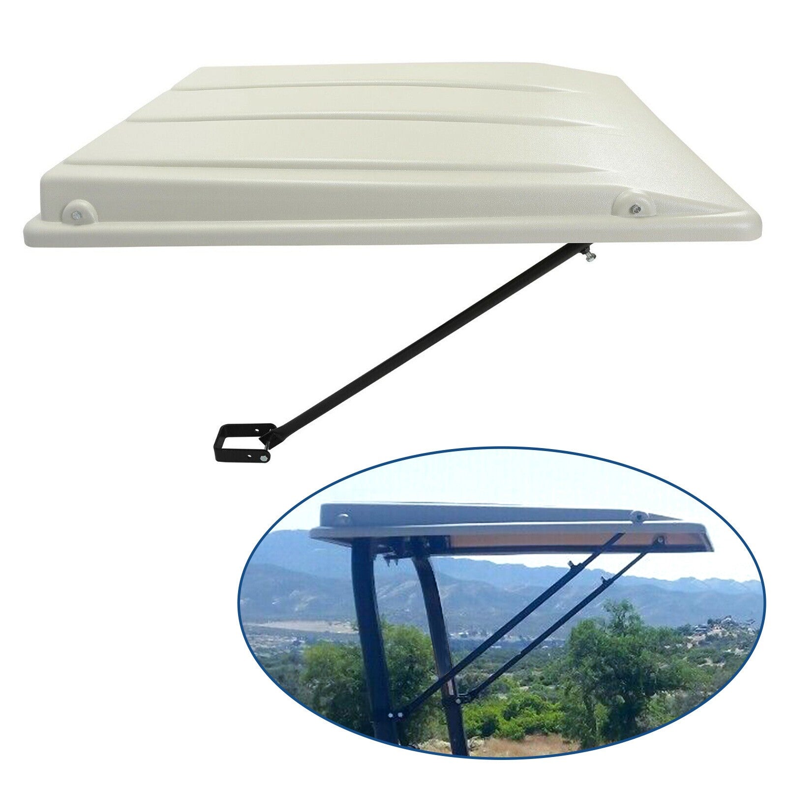 Paintable Tractor Cab Top Canopy For John Deere Ztrak Mowers ROPS -White