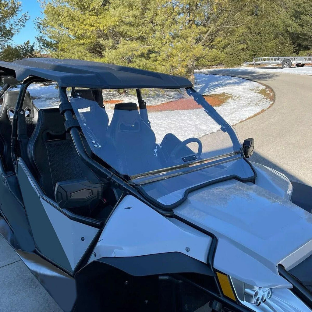 2-IN-1 Flip Front Windshield Scratch Resistant For Arctic Cat Wildcat 4 1000