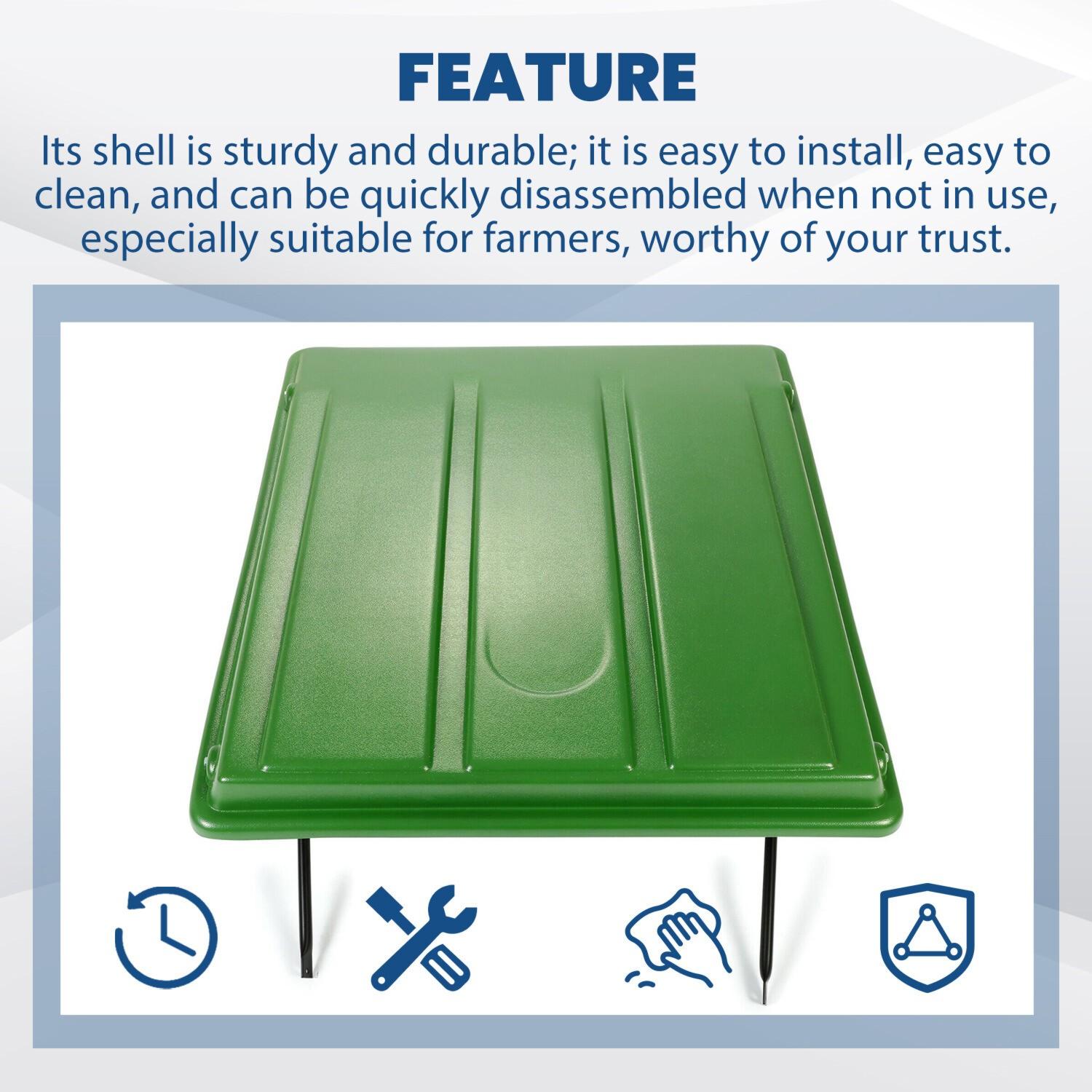 Green Top Cab Canopy with Bracket For John Deere Compact Utility Tractors W/ROPS