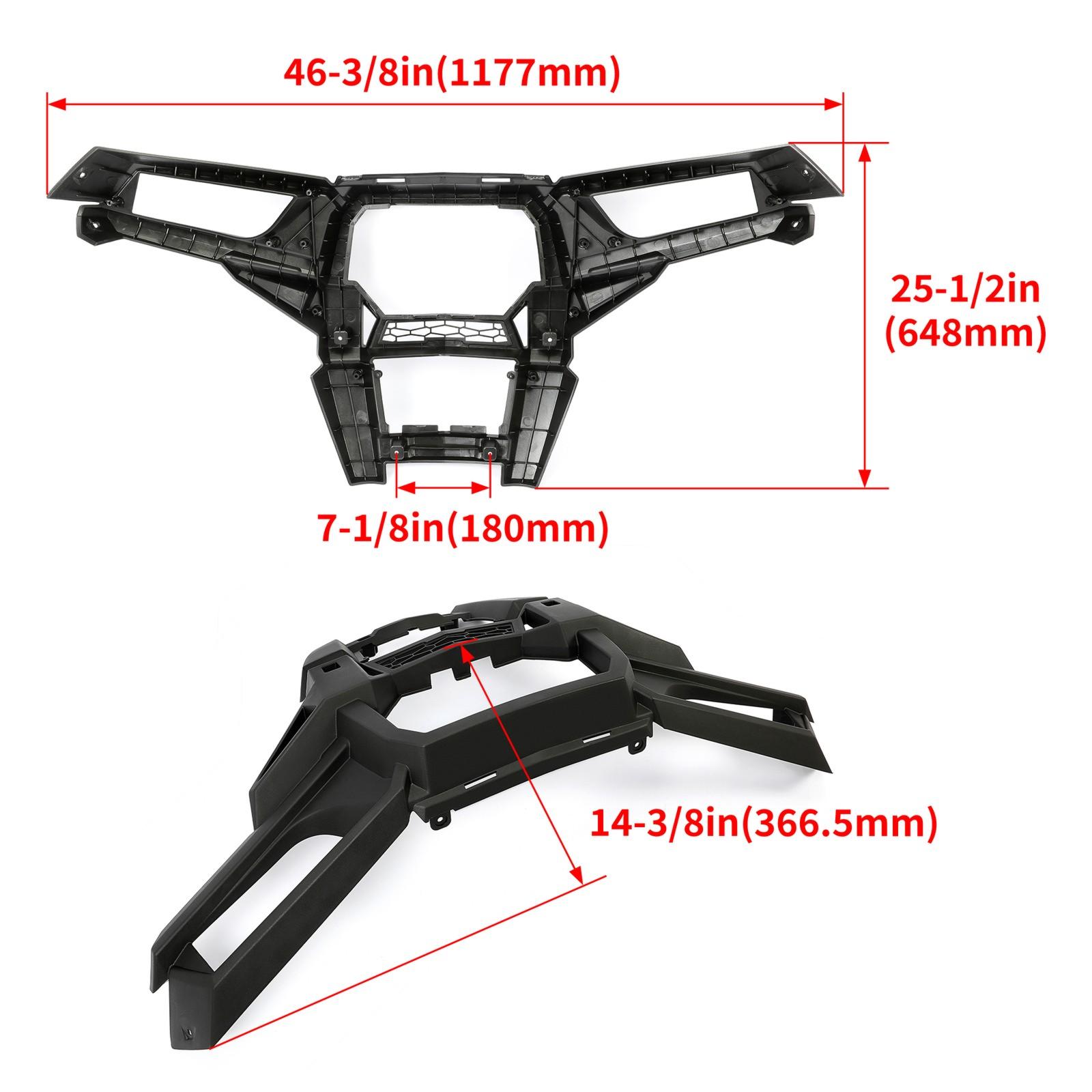 Front Brush Guard Bumper Fascia For Polaris RZR XP S4 XP 4 1000 (2014+) - Black