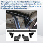 Rear Shock Relocation Kit For 1968-74 Nova 1967-69 Chevy Camaro Pontiac Firebird