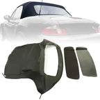 For 96-02 BMW Z3 Convertible Soft Top Replacement & Plastic window Black & Clear