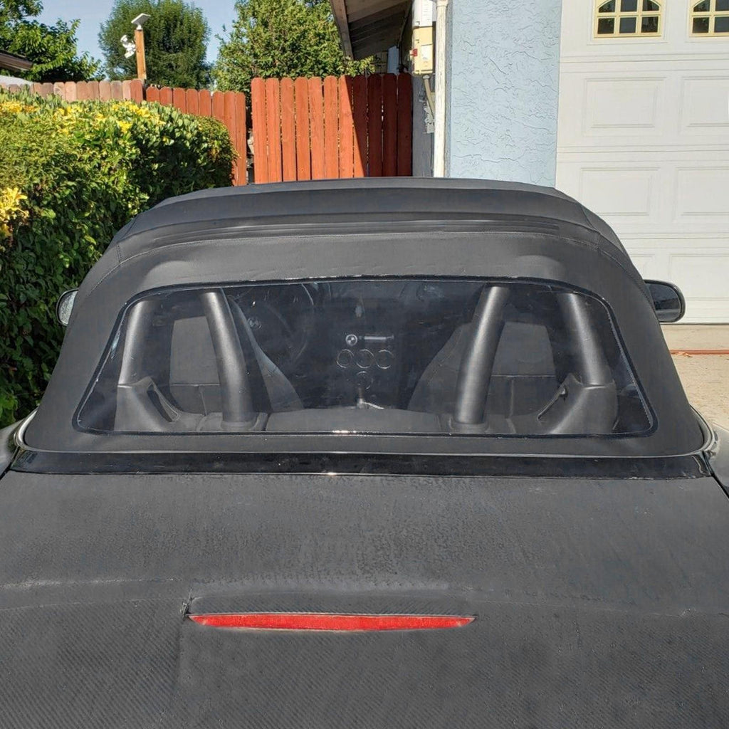 For 96-02 BMW Z3 Convertible Soft Top Replacement & Plastic window Black & Clear