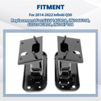 For 2014-22 Infiniti Q50 Front Bumper Bracket Reinforcement Impact Bar Stay PAIR