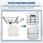 Tuff Top Tractor ROPS Canopy 52" X 52" For Tractor Mowers Umbrella-White
