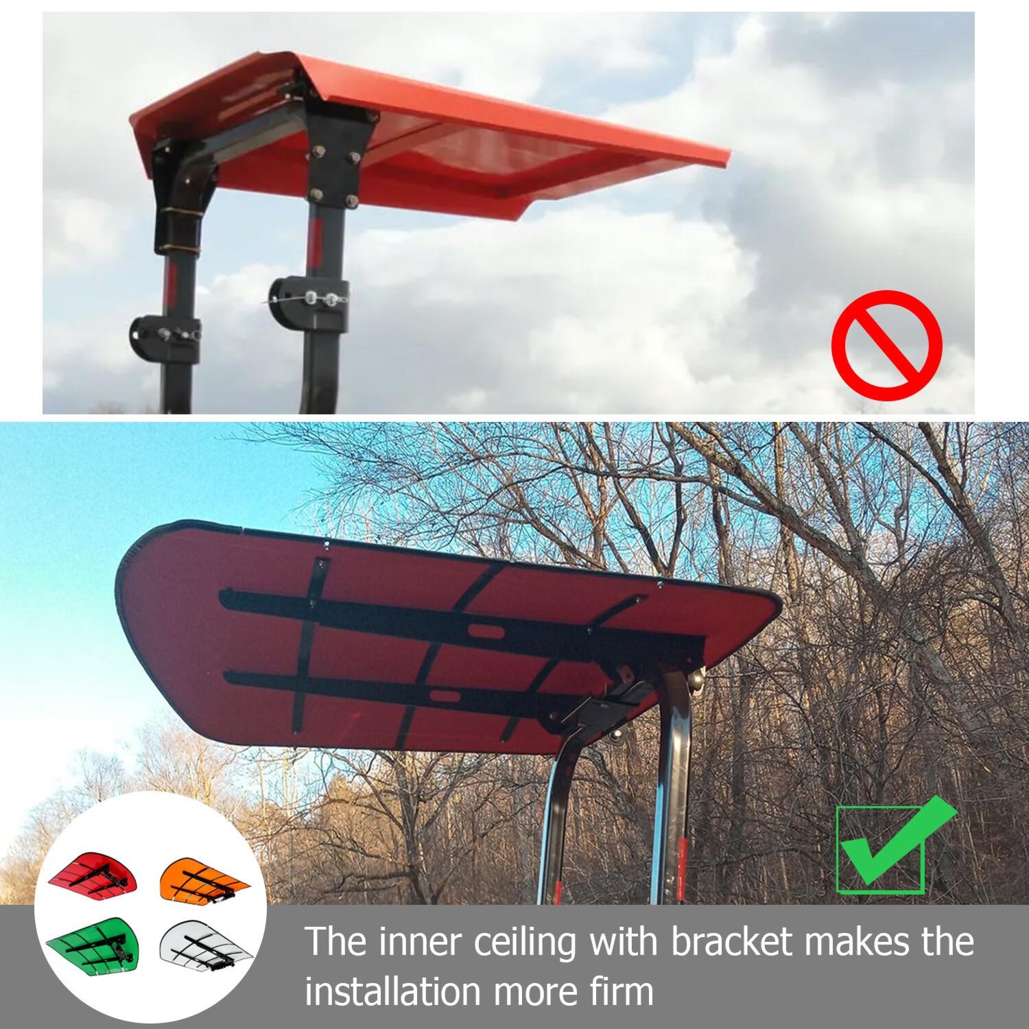 Tuff Top Tractor ROPS Canopy 52" X 52" For Tractor Mowers Umbrella-White