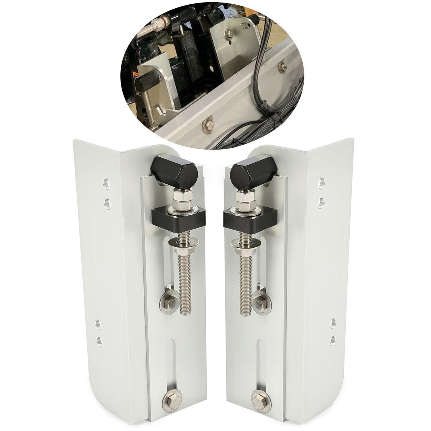 Jack Plate 6" Set Back 4'' Adjustable Outboard Boat Aluminum Replace for JPL4000
