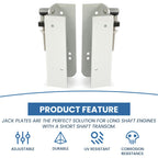 Jack Plate 6" Set Back 4'' Adjustable Outboard Boat Aluminum Replace for JPL4000
