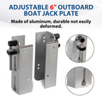 Jack Plate 6" Set Back 4'' Adjustable Outboard Boat Aluminum Replace for JPL4000