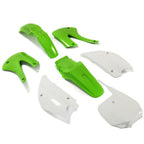 Restyled Plastic Body Kit For Kawasaki KX85 KX100 2001-2013 Green & White Colors