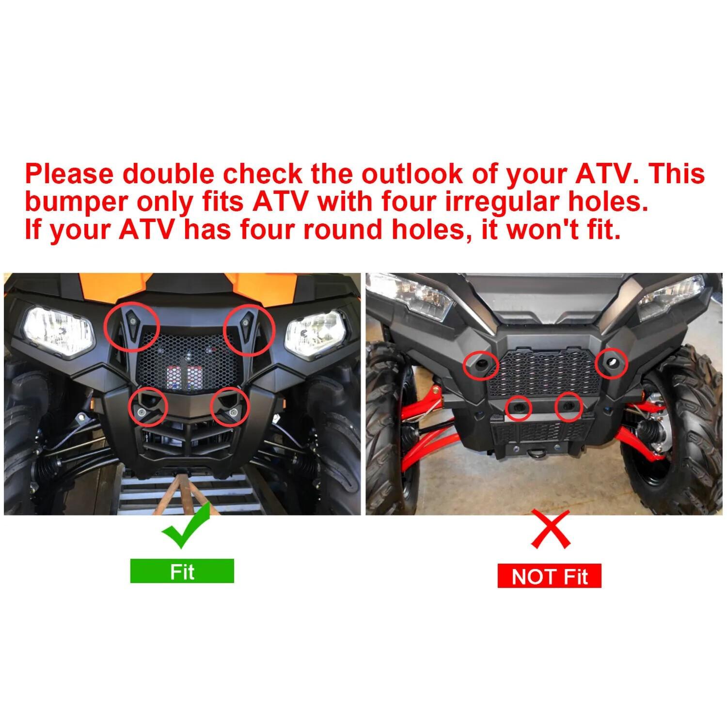 For 2010-2024 Polaris Front Bumper Brush Guard Touring XP Sportsman 1000 850 550