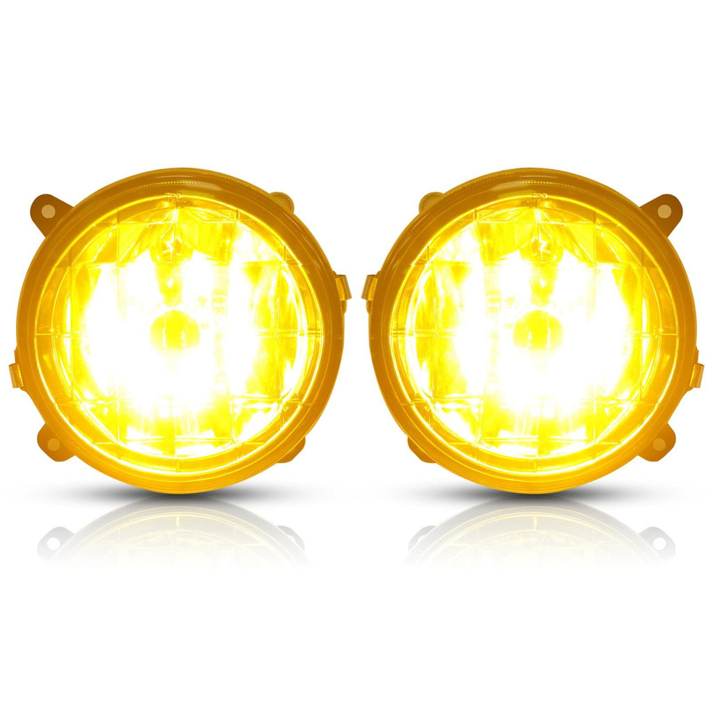 For 02-03 Subaru Impreza RS / WRX Yellow Lens Glass Fog Lights Set w/ Bulbs