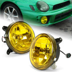 For 02-03 Subaru Impreza RS / WRX Yellow Lens Glass Fog Lights Set w/ Bulbs