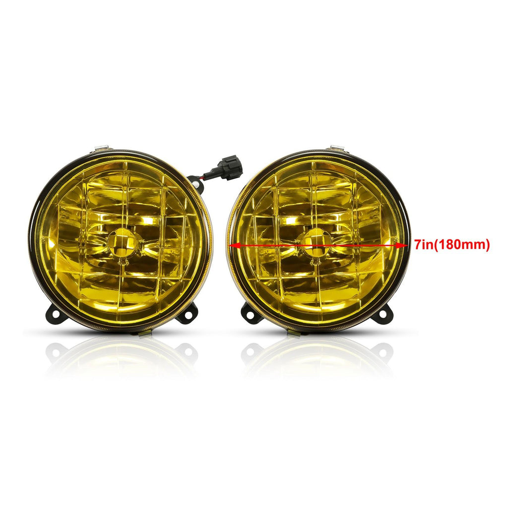 For 02-03 Subaru Impreza RS / WRX Yellow Lens Glass Fog Lights Set w/ Bulbs
