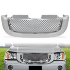 For 02-08 GMC Envoy Chrome Luxury Mesh Style Front Upper Hood Bumper Grille