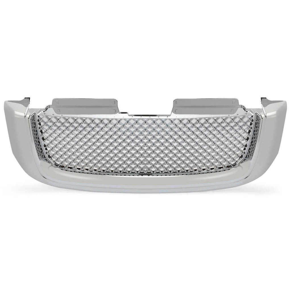 For 02-08 GMC Envoy Chrome Luxury Mesh Style Front Upper Hood Bumper Grille