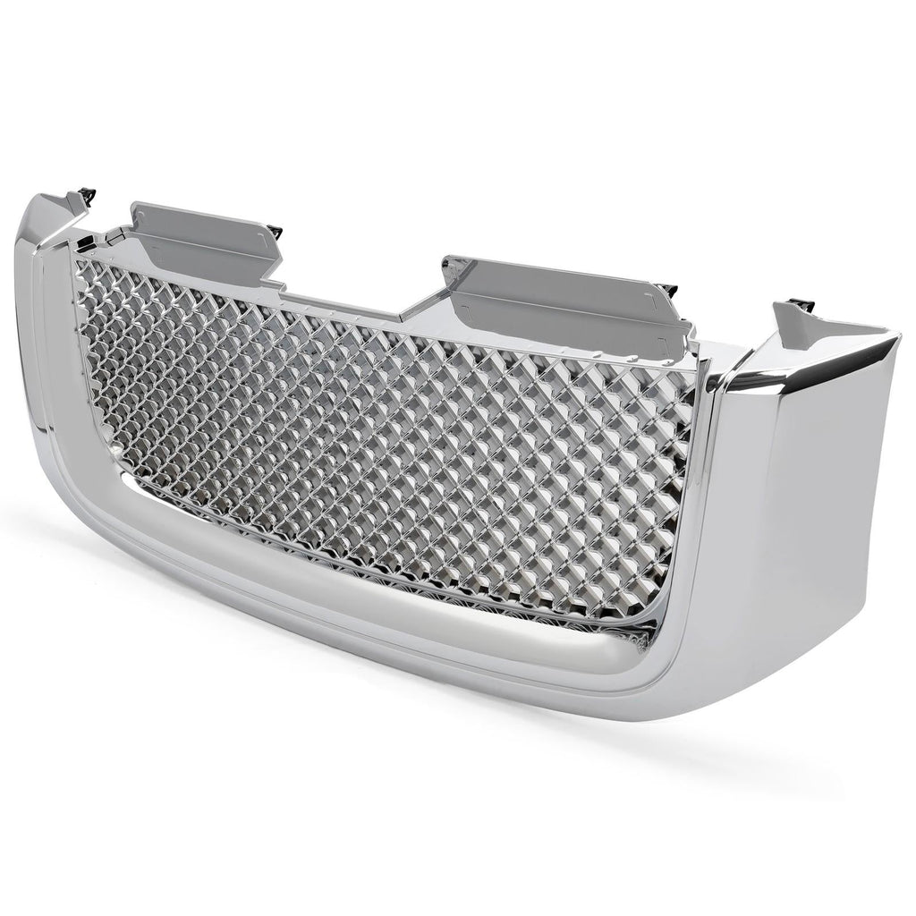 For 02-08 GMC Envoy Chrome Luxury Mesh Style Front Upper Hood Bumper Grille