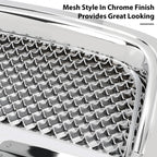 For 02-08 GMC Envoy Chrome Luxury Mesh Style Front Upper Hood Bumper Grille