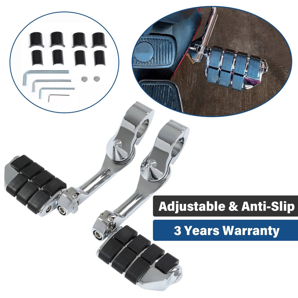 1-1/4" Engine Guard Mounts Clamps/ Highway Foot Pegs Footrest Fit For Harley
