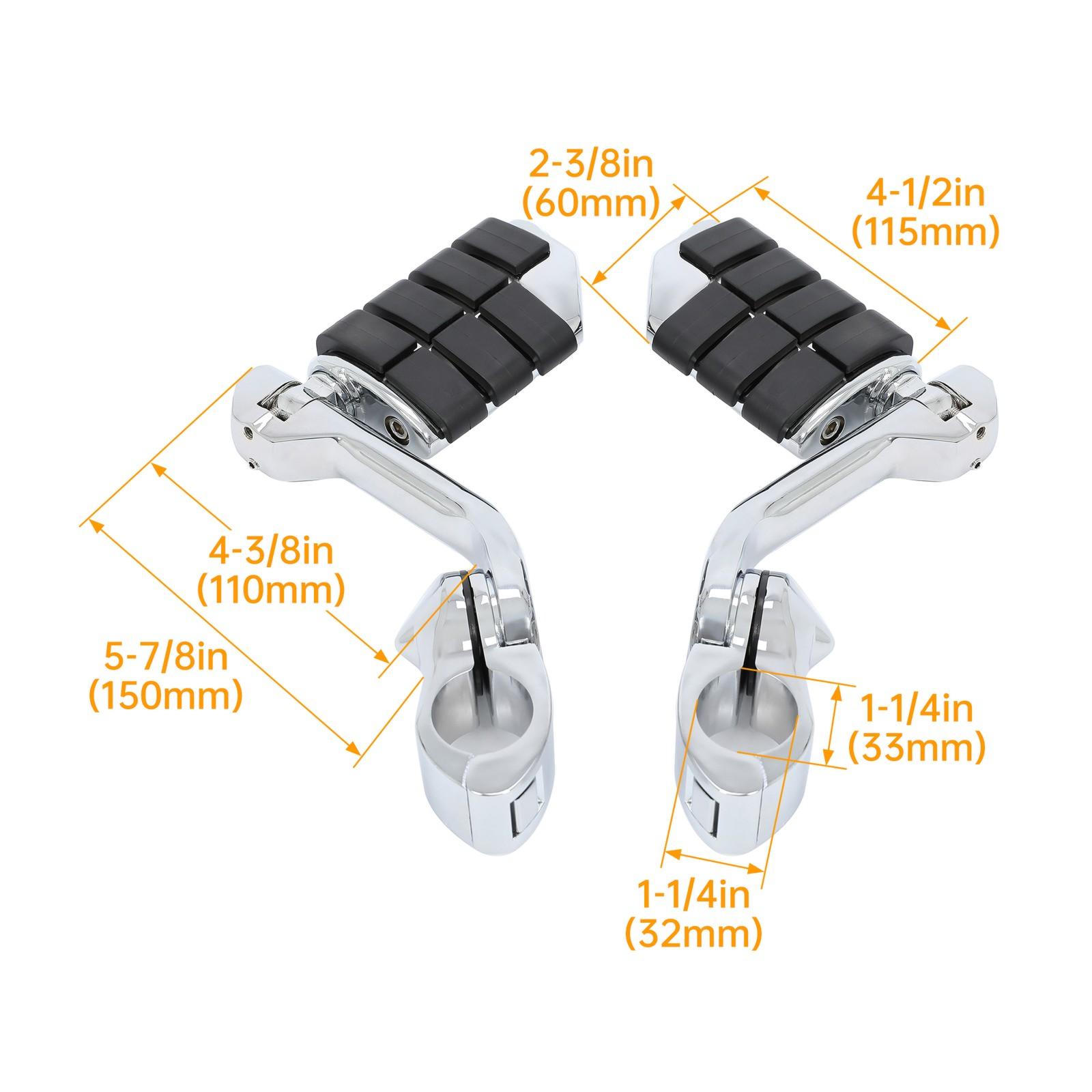1-1/4" Engine Guard Mounts Clamps/ Highway Foot Pegs Footrest Fit For Harley