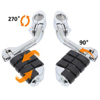 1-1/4" Engine Guard Mounts Clamps/ Highway Foot Pegs Footrest Fit For Harley