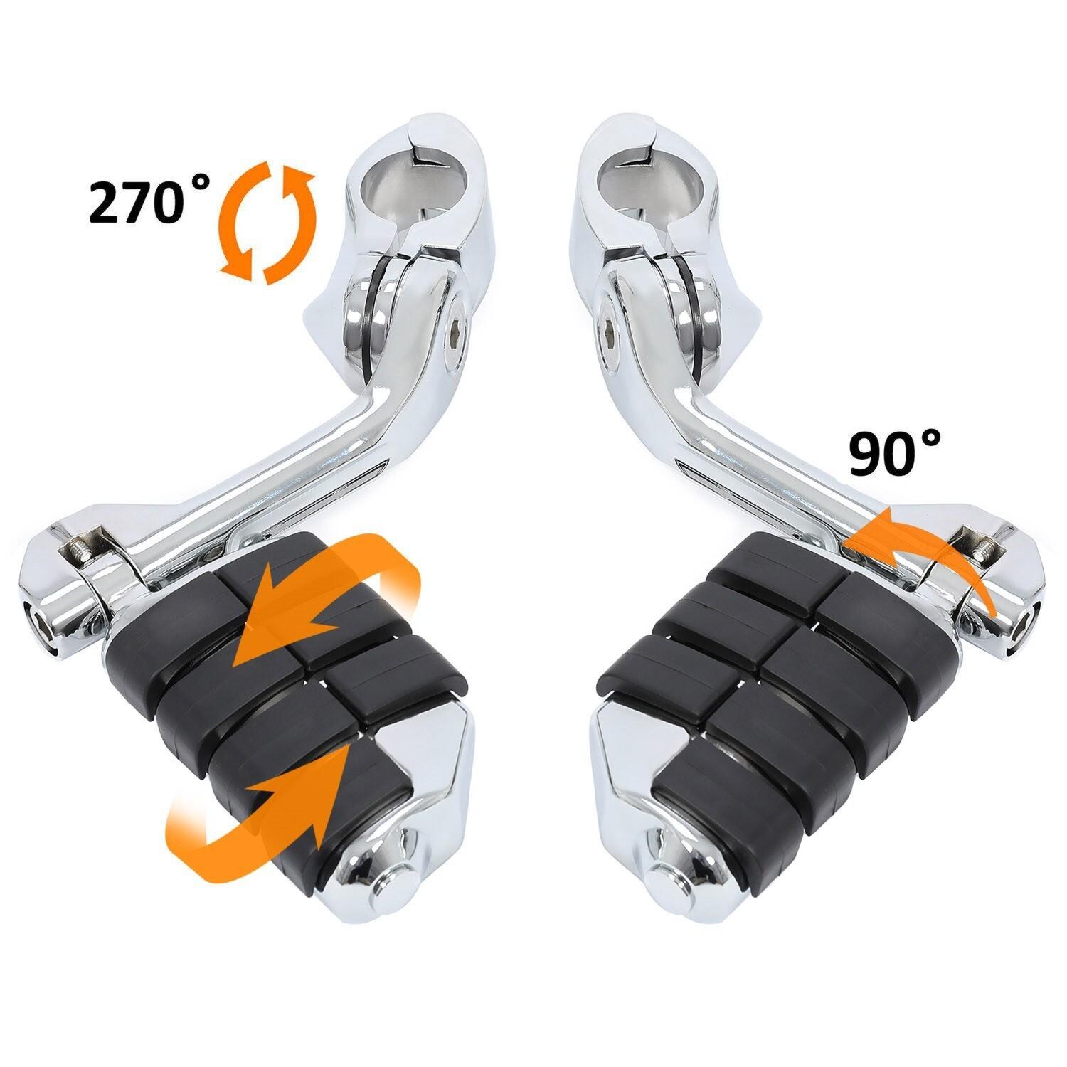1-1/4" Engine Guard Mounts Clamps/ Highway Foot Pegs Footrest Fit For Harley