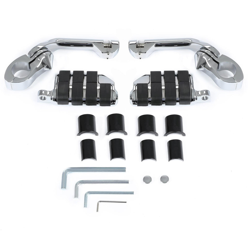 1-1/4" Engine Guard Mounts Clamps/ Highway Foot Pegs Footrest Fit For Harley