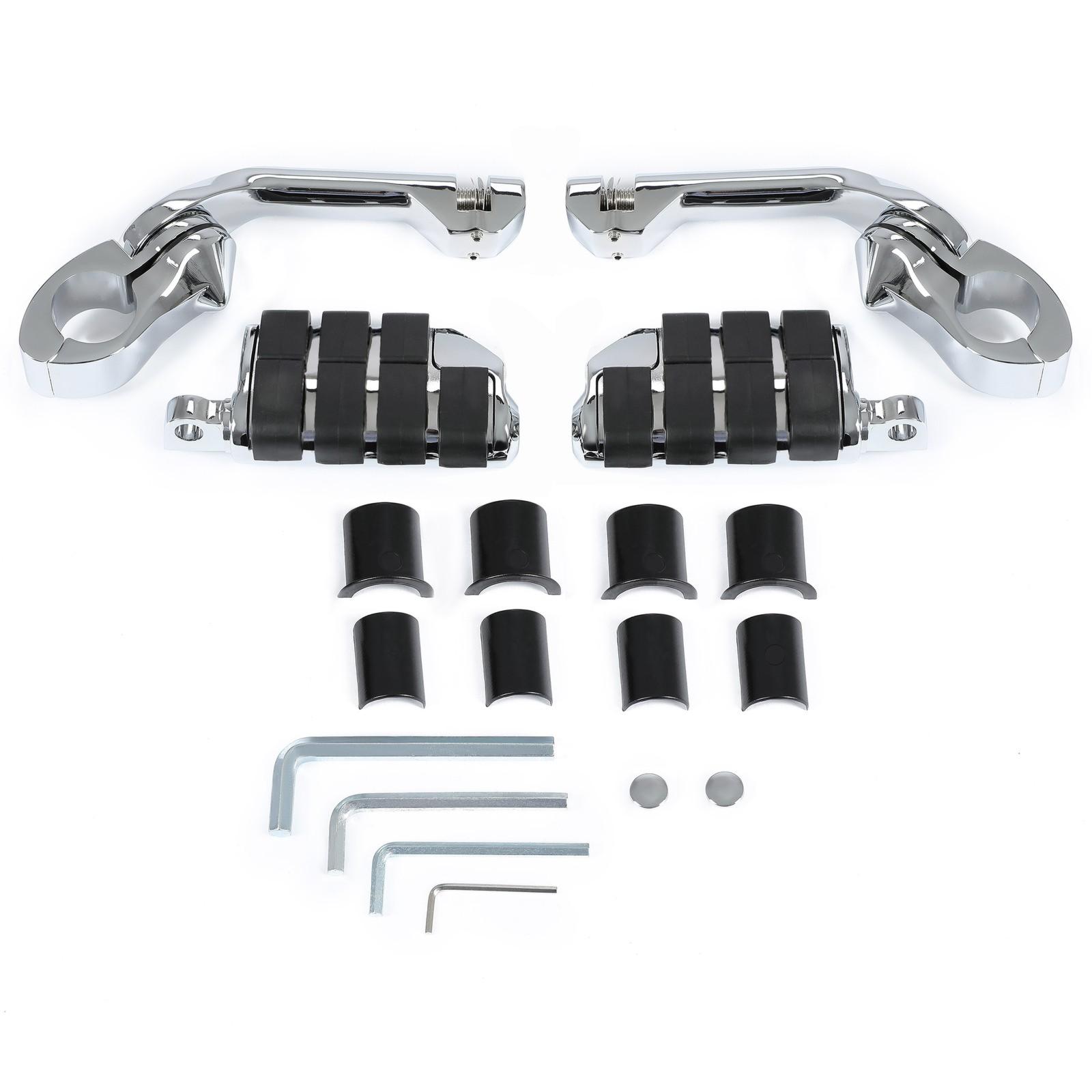 1-1/4" Engine Guard Mounts Clamps/ Highway Foot Pegs Footrest Fit For Harley