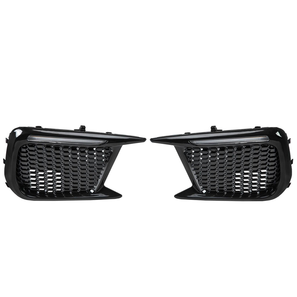 Fog Lights Bezels with White/Amber Running LED DRL For 2018-up Subaru WRX STI