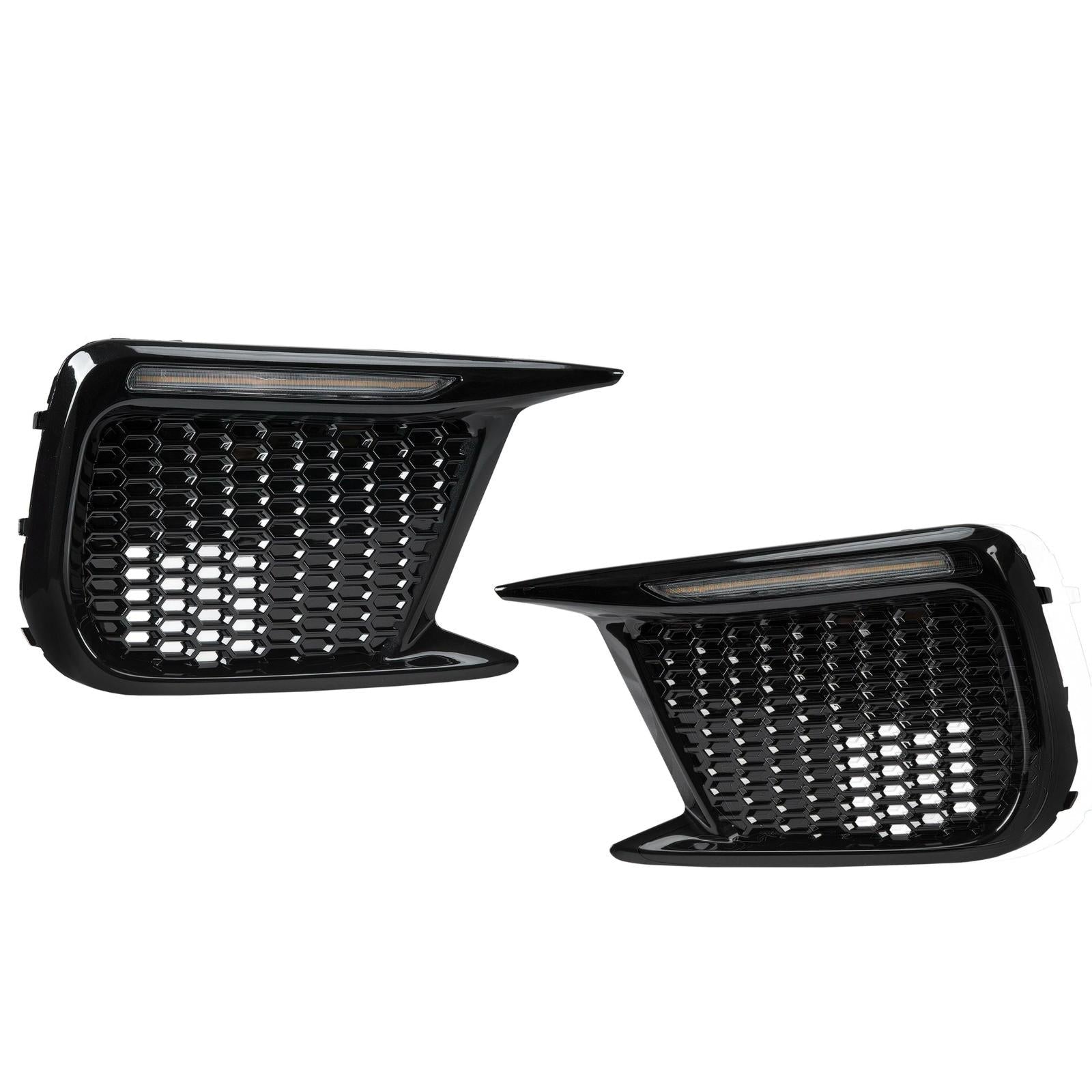 Fog Lights Bezels with White/Amber Running LED DRL For 2018-up Subaru WRX STI