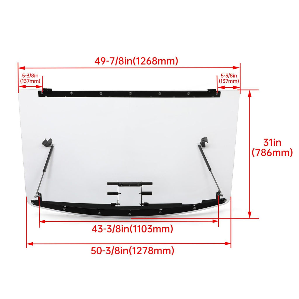 Flip Windshield W/Hardware for Polaris Ranger 2013-UP XP 900/2014-UP XP 900 Crew