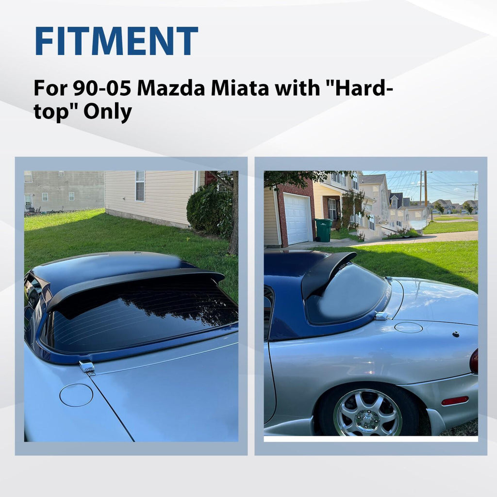 For 90-05 1997 Mazda Miata JDM ABS Rear Window Roof Spoiler Visor Wing HARD TOP