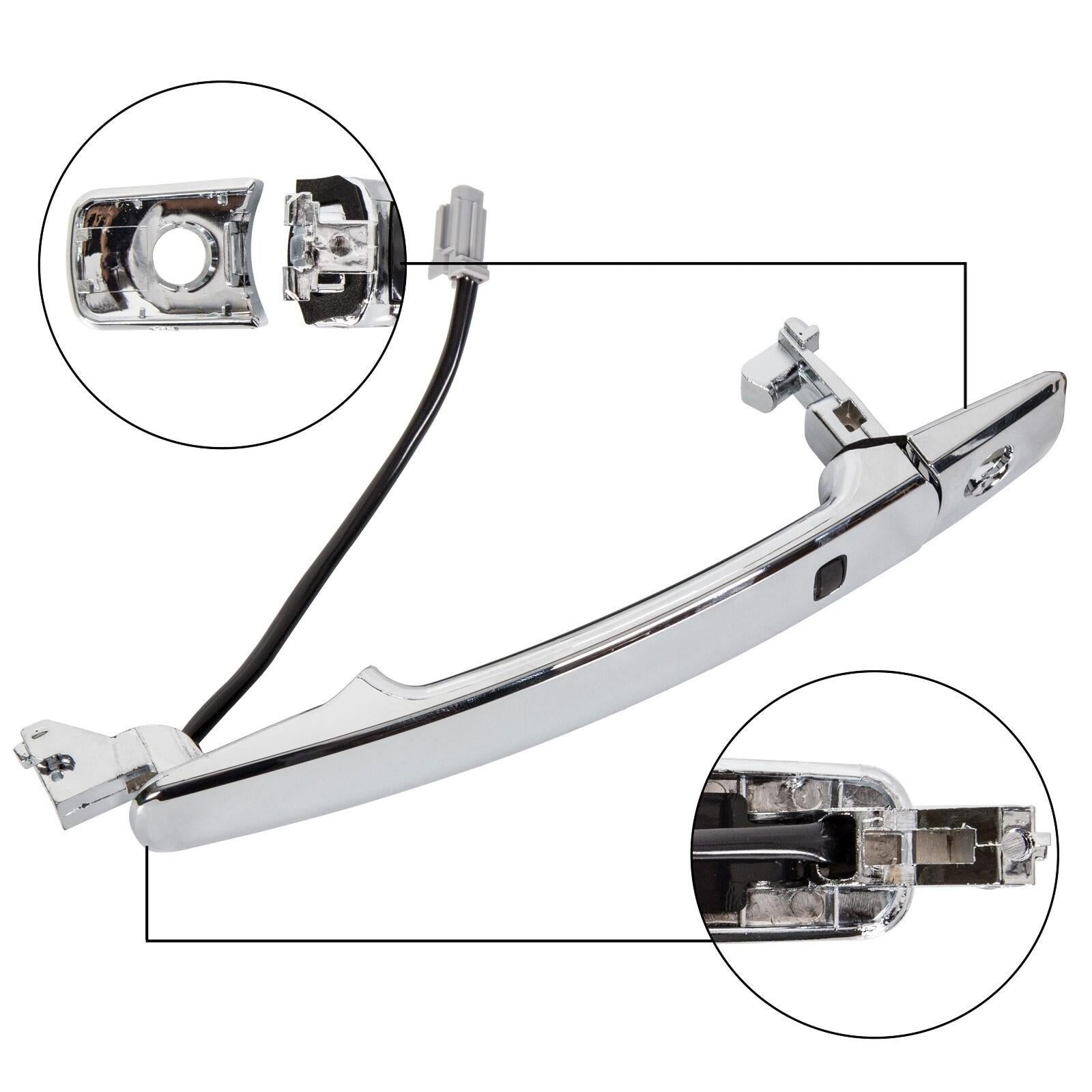 For Nissan Murano 3.5L 03-2007 Outside Door Handle Chrome Front Left Driver Side