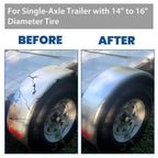 For 14"-16" Wheel NEW Steel Round Single Axle Trailer Fender & Fender back