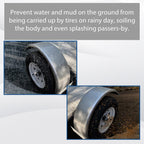 For 14"-16" Wheel NEW Steel Round Single Axle Trailer Fender & Fender back