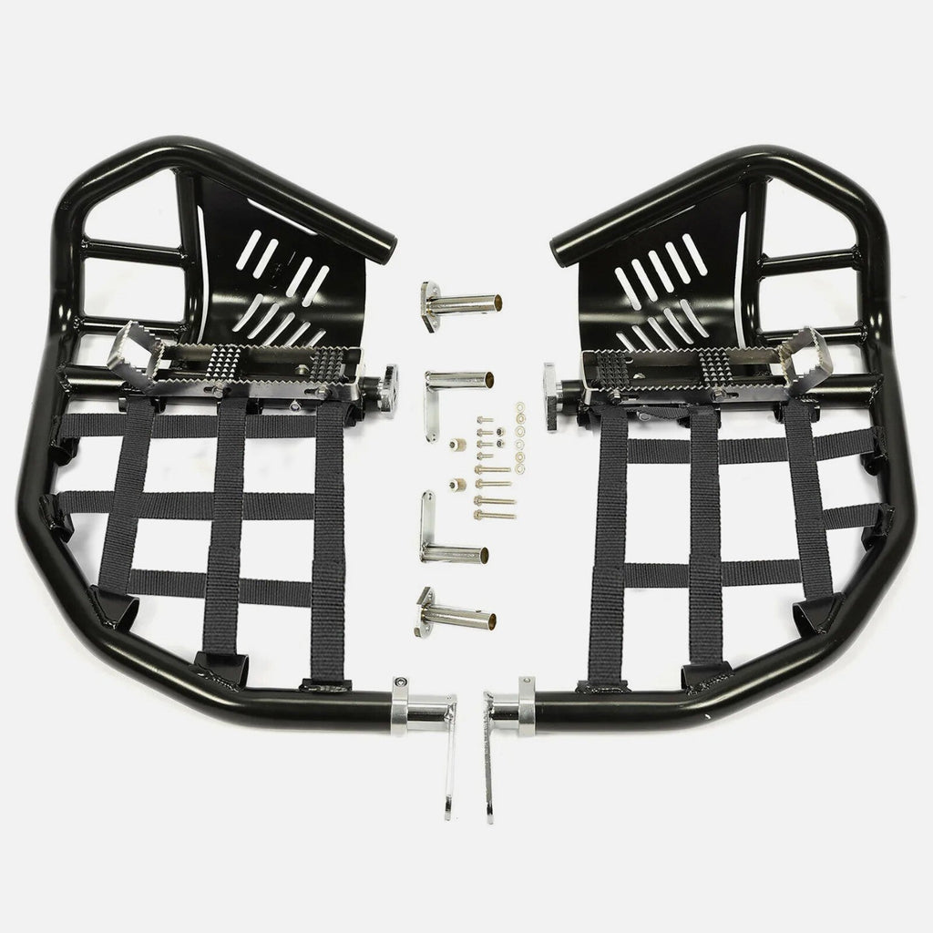 Nerf Bars Pro Peg Fit Honda Sportrax 400 TRX 400EX 400X Black Bars Black Nets
