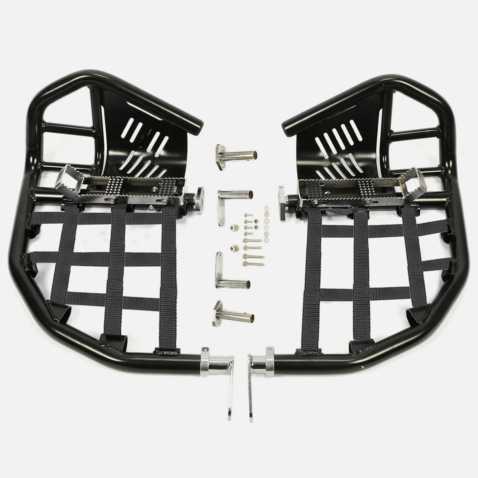Nerf Bars Pro Peg Fit Honda Sportrax 400 TRX 400EX 400X Black Bars Black Nets