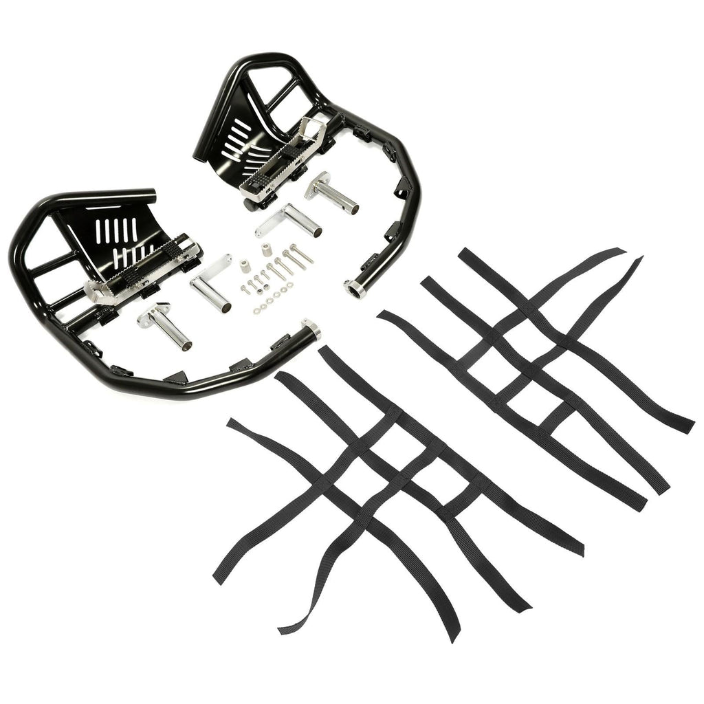 Nerf Bars Pro Peg Fit Honda Sportrax 400 TRX 400EX 400X Black Bars Black Nets