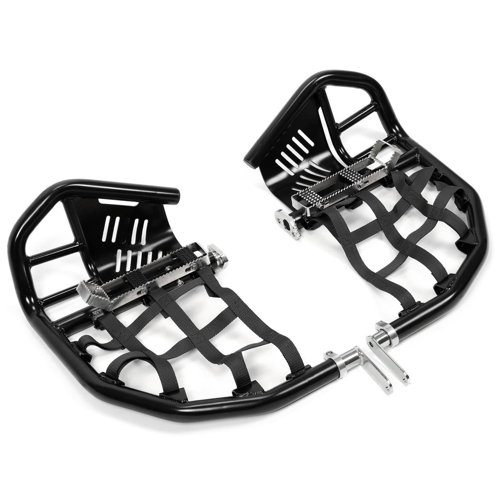 Nerf Bars Pro Peg Fit Honda Sportrax 400 TRX 400EX 400X Black Bars Black Nets