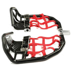 For Honda TRX 400EX 400X Nerf Bars Pro Peg Black Bars Red Nets Bar Heel Guard
