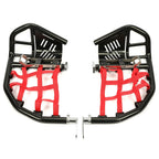 For Honda TRX 400EX 400X Nerf Bars Pro Peg Black Bars Red Nets Bar Heel Guard