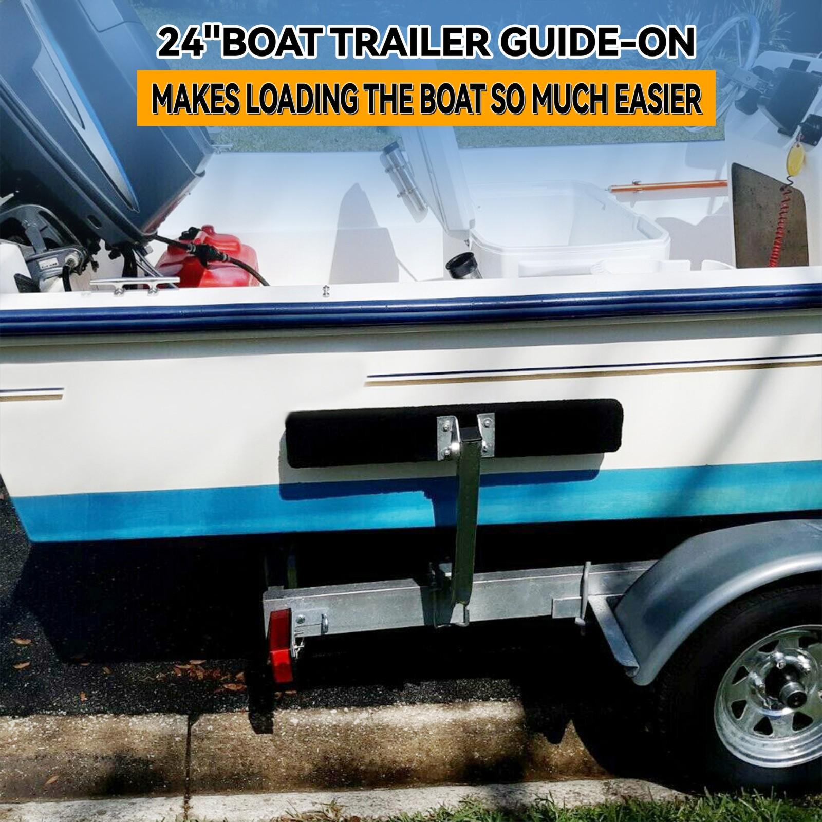 2 x Boat Trailer 2' Side Guide Bunk Board Guide-On Carpeted Kit w/ Hardware