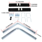 2 x Boat Trailer 2' Side Guide Bunk Board Guide-On Carpeted Kit w/ Hardware